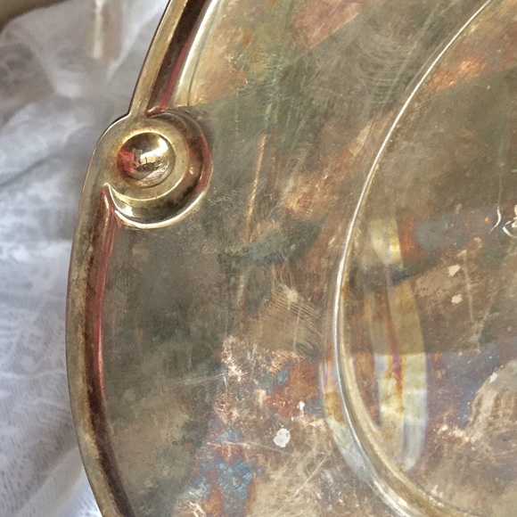 Set Of 4 Round Chargers Silverplate Ethan Allen - Picture 4 of 8